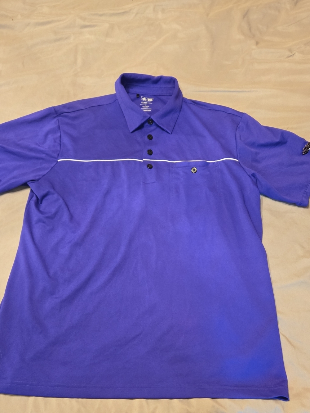 Adia Purple Short-Sleeve Polo with Contrast Piping